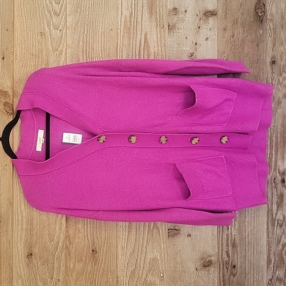 LOFT Sweaters - NWT Loft Magenta Relaxed Cardigan Size Medium